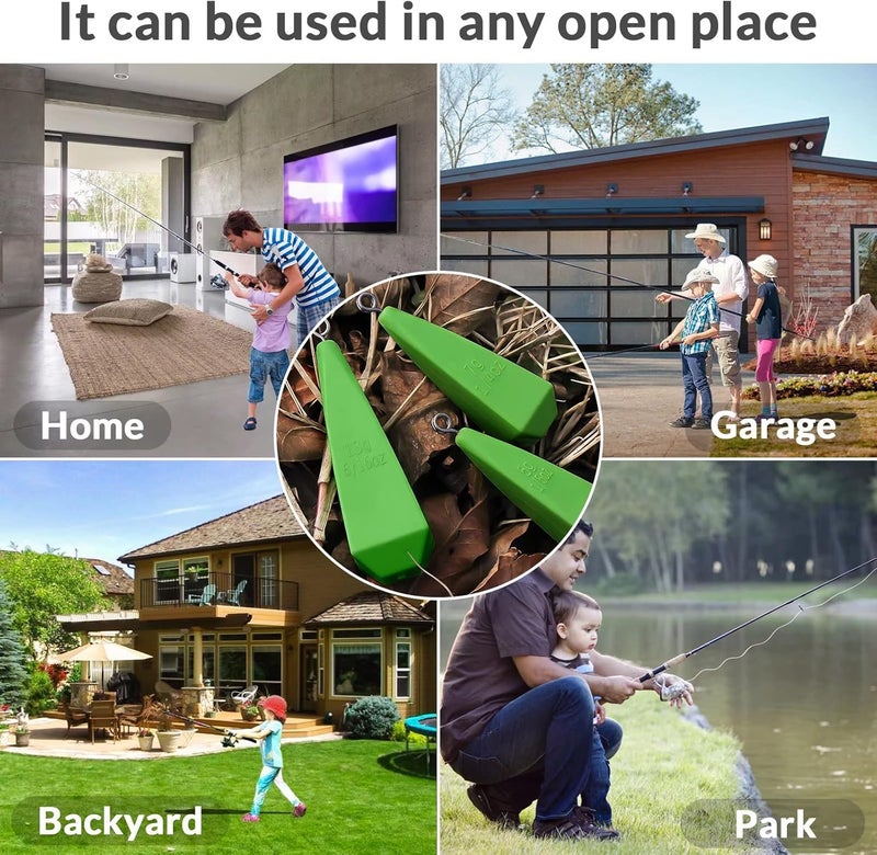 THKFISH 7PCS Mixed Sizes Fishing Practice Plugs - Weight Casting for Kids Improving Casting Skill - Image 5